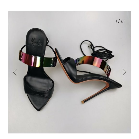 Lace Up Kandee Heels - Picture 1 of 4